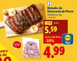 Lidl Portugal - metades de entrecosto de porco promoção