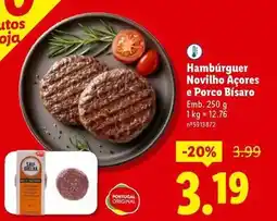 Lidl Nacional - hambúrguer novilho açores e porco bisaro promoção
