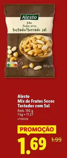 Lidl Alesto - mix de frutos secos tostados com sal promoção