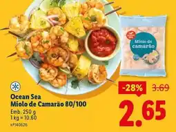 Lidl Ocean sea - miolo de camarão 80/100 promoção