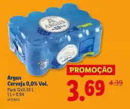 Lidl Argus - cerveja 0,0% vol promoção