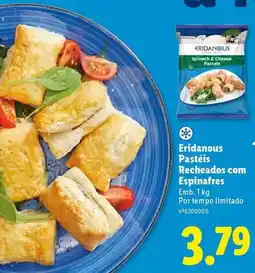 Lidl Eridanous - pasteis recheados com espinafres promoção