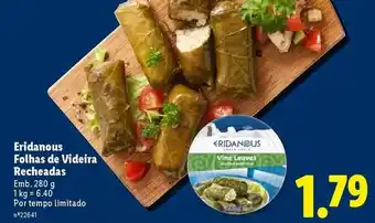 Lidl Eridanous - folhas de videira recheadas promoção