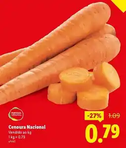 Lidl Portugal - cenoura nacional promoção