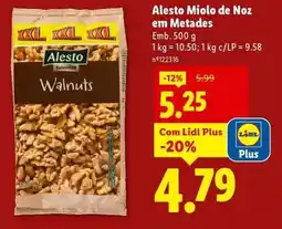Lidl Xxl - alesto miolo de noz em metades promoção