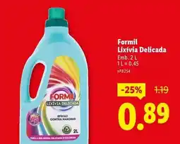 Lidl Formil - lixivia delicada promoção