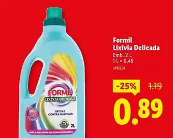 Lidl Formil - lixivia delicada promoção