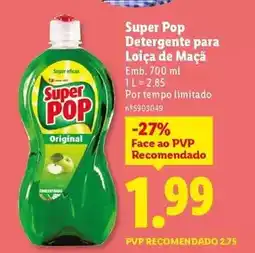 Lidl Super pop - detergente para loica de maçã promoção