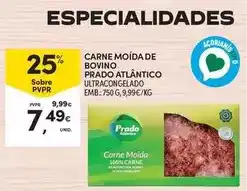 Continente Carne moída de bovino prado atlantico ultracongelado promoção