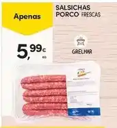 Continente Salsichas porco frescas promoção