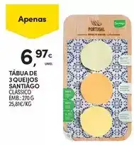 Continente Santiago - tabua de 3 queijos promoção