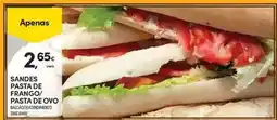 Continente Sandes pasta de frango/ pasta de ovo promoção