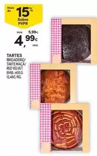 Continente Brigadeiro - tartes / tarte maca/ red velvet promoção