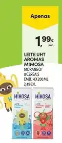Continente Mimosa - leite uht aromas promoção