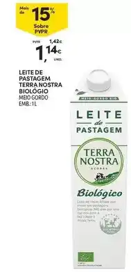 Continente Terra nostra - leite de pastagem promoção