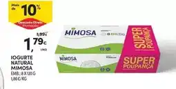Continente Mimosa - iogurte natural promoção