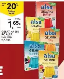 Continente Alsa - gelatina em po promoção