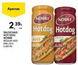 Continente Nobre - salsichas hot dog promoção