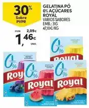Continente Royal - gelatina po 0% açúcares promoção