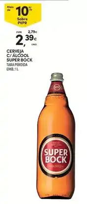 Continente Portugal - cerveja c/ alcool super rock promoção
