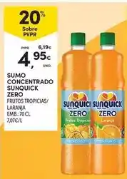 Continente Sunquick - sumo concentrado promoção