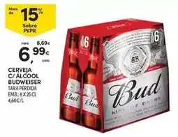 Continente Budweiser - cerveja c/ alcool promoção