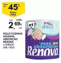 Continente Renova - rolo cozinha máxima, absorção promoção