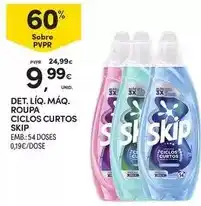 Continente Skip - det. liq. maq. roupa ciclos curtos promoção