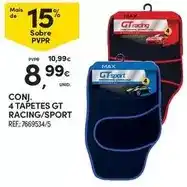Continente Max - conj. 4 tapetes gt racing/sport promoção