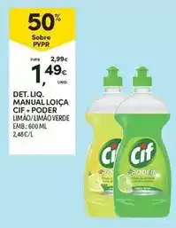 Continente Cif - det. liq. manual loica promoção