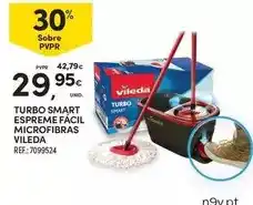 Continente Vileda - turbo smart espreme facil microfibras promoção
