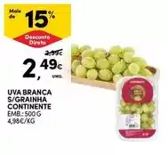 Continente Continente - uva branca s/grainha promoção