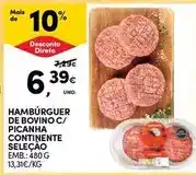 Continente Seleção du chef - hambúrguer de bovino c/picanha continente promoção