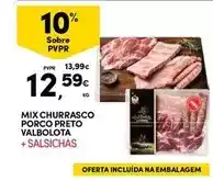 Continente Mix - churrasco porco preto valbolota + salsichas promoção