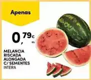 Continente Melancia riscada alongada c/ sementes promoção