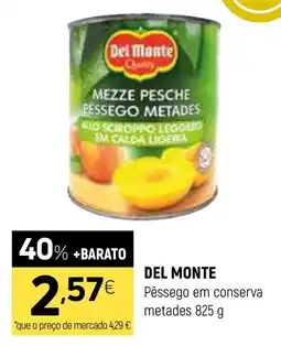 Coviran DEL MONTE Pêssego em conserva metades promoção