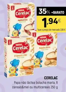 Coviran CERELAC Papa não láctea bolacha maria, 8 cereais&mel ou multicereais promoção