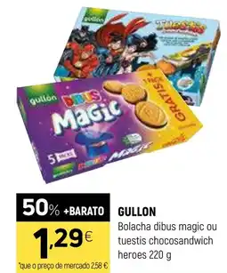 GULLON Bolacha dibus magic ou tuestis chocosandwich heroes