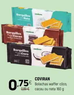 Coviran COVIRAN Bolachas waffer côco, cacau ou nata promoção