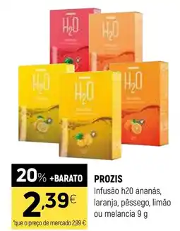 Coviran PROZIS Infusão h20 ananás, laranja, pêssego, limão ou melancia promoção