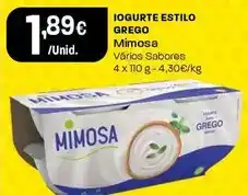 Intermarché Mimosa - iogurte estilo grego promoção