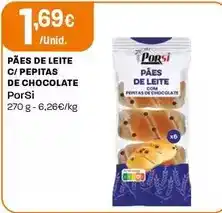 Intermarché Porsi - pães de leite c/pepitas de chocolate promoção