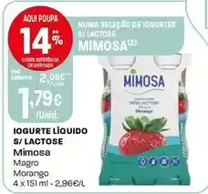 Intermarché Mimosa - iogurte liquido s/lactose promoção
