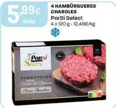 Intermarché Porsi select - 4 hambúrgueres charoles promoção