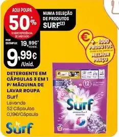 Intermarché Surf - detergente em capsulas 3 em 1 p/ maquina de lavar roupa promoção