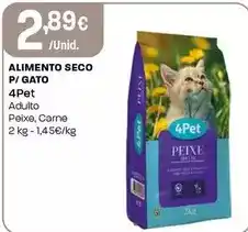 Intermarché 4 pet - alimento seco p/ gato promoção