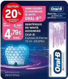 Intermarché Oral b - dentífrico 3d white advanced promoção