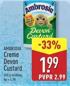 ALDI Creme devon custard promoção