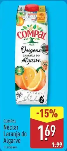 ALDI Compal - nectar laranja do algarve promoção