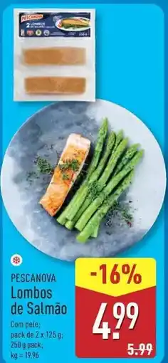 ALDI Pescanova - lombos de salmao promoção